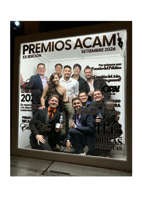 Afiche de los Premios ACAM con la foto de Vara Blanca